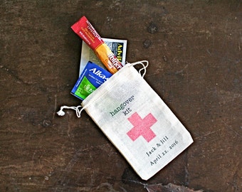 Wedding Favor Bags Diy Hangover Kit First Aid For Wedding