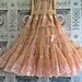 bisque nude & blush chiffon lace boho petticoat tea length prom dress by Mermaid Miss K