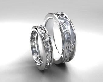 filigree wedding band set white gold diamond wedding band mens diamond ring - Filigree Wedding Rings filigree wedding band set white gold diamond wedding band mens diamond ring - Filigree Wedding Rings