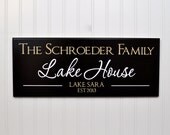 Items similar to Wood Beach House Sign Personalized Family Name Sign w ...