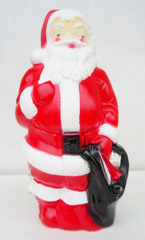 Vintage 1968 Empire Plastics Santa Claus Lighted Christmas