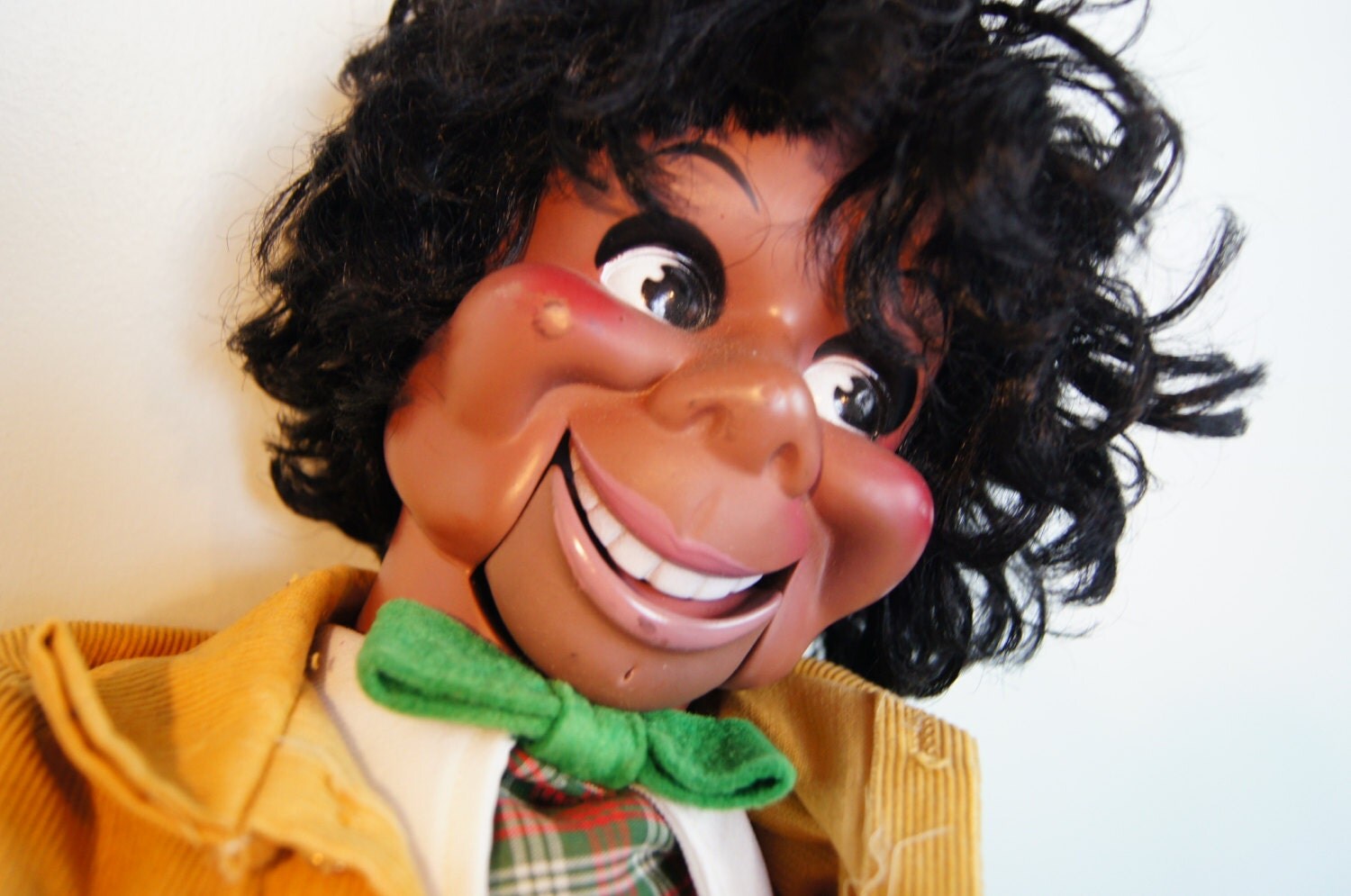 Vintage 1973 LESTER Black American Doll Ventriloquist Dummy