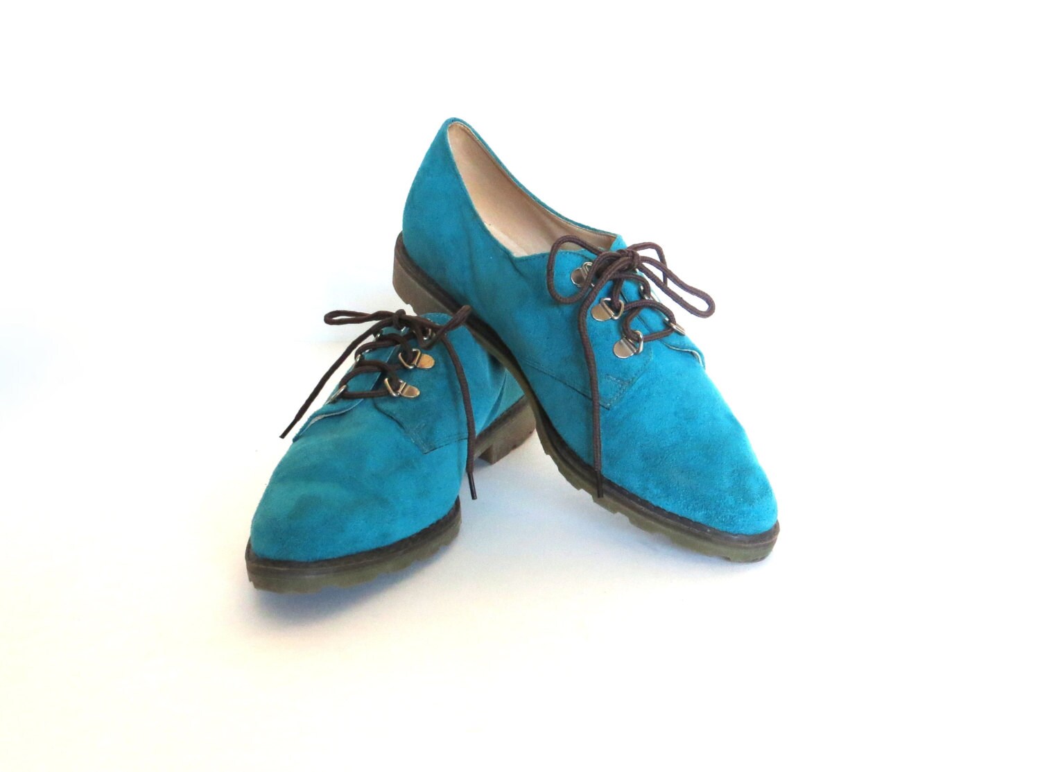 turquoise brogues