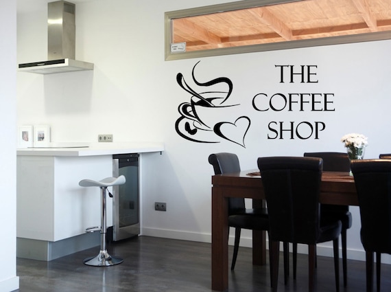 the Coffee Shop  Vinyl Sticker  Wall Decal  Home Wallpaper  Pantry