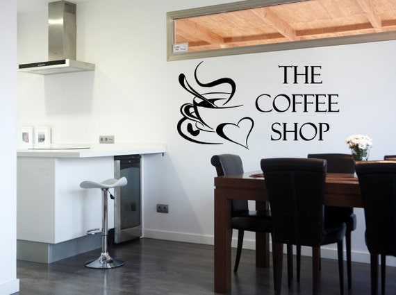 the Coffee Shop  Vinyl Sticker  Wall Decal  Home Wallpaper  Pantry