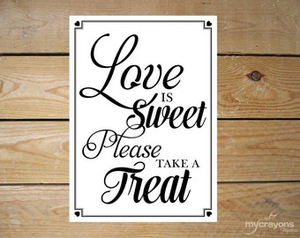 banner download template wedding x Wedding DIY Sign Love // is Instant Sign Sweet Download Printable