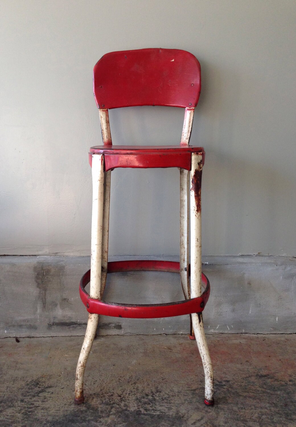 Rustic Antique Red Chair Costco Chair by HarpersFlea on Etsy