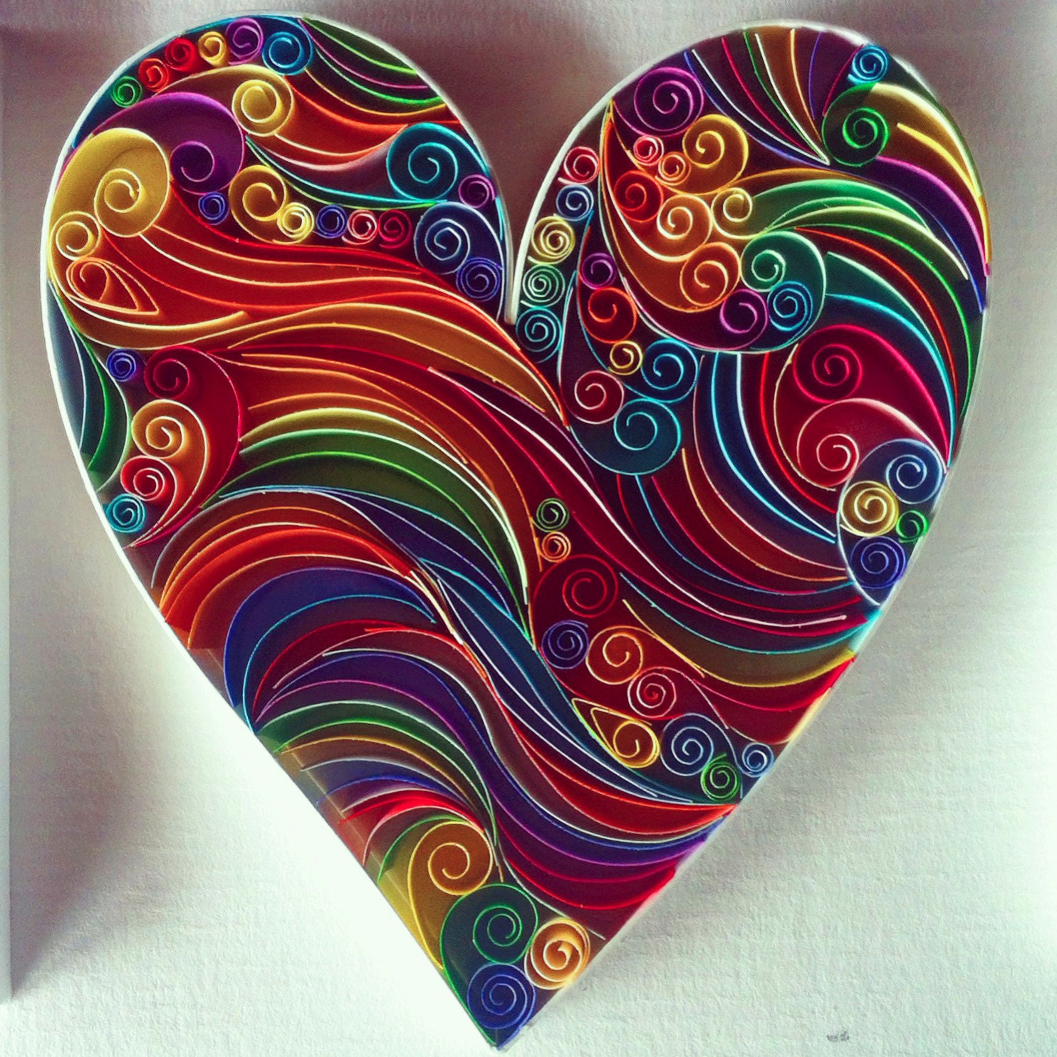 Love Heart Paper Quilling Art by QuillingbyCourtney on Etsy