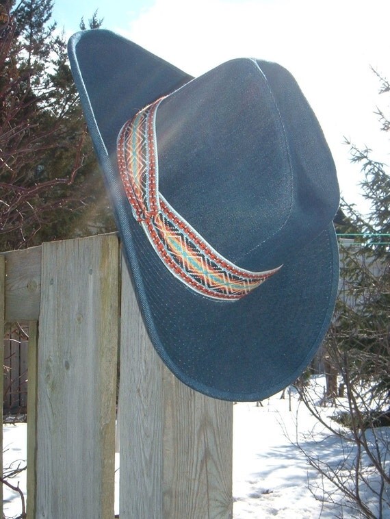 Retro Stetson hat blue denim cowboy hat blue denim Stetson