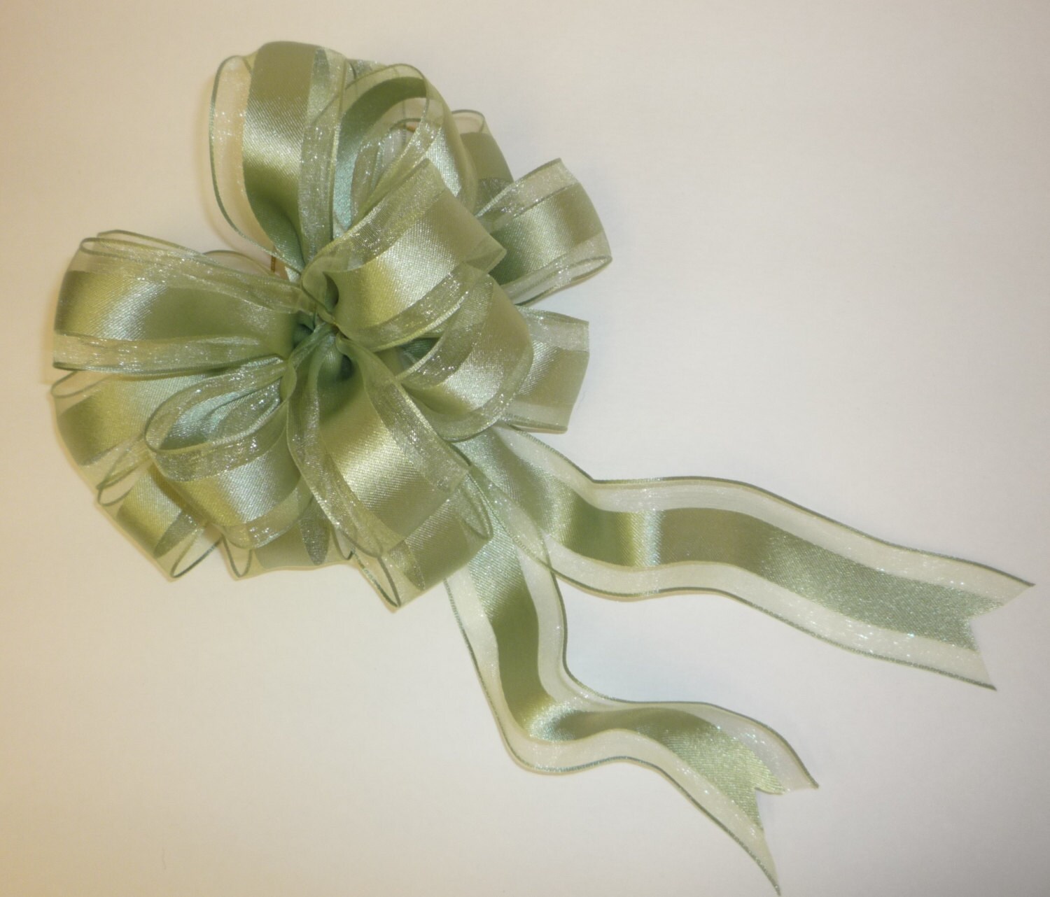 green gift bow wire ribbon bow wedding bow gift topper green gift bow wire ribbon bow wedding bow gift topper