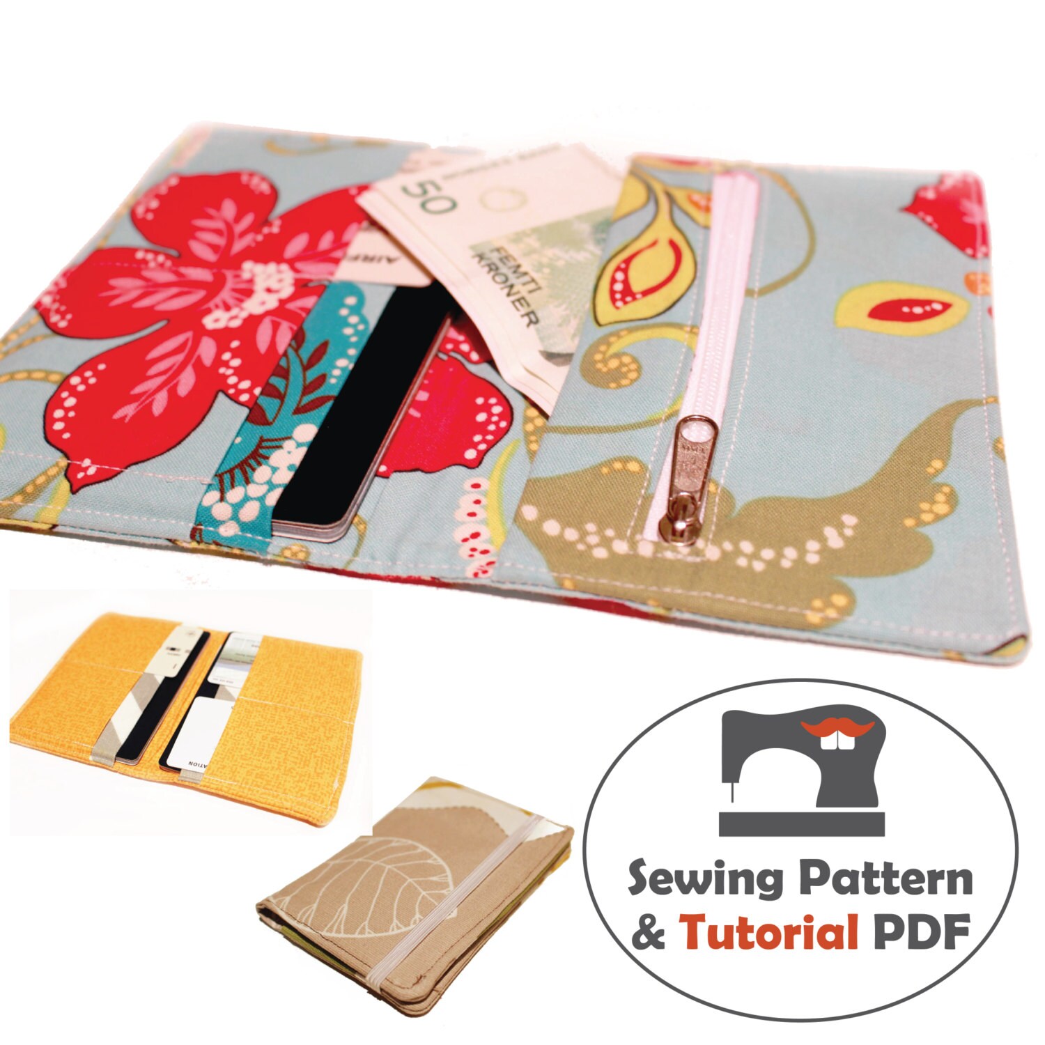 Passport Wallet Instant Download Sewing Pattern & Tutorial