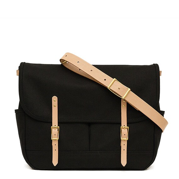 NEW Postal Messenger Bag Black