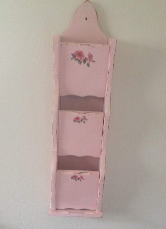 shabby chic wooden wall mail organizer seashell pink shabby chic wooden wall mail organizer seashell pink