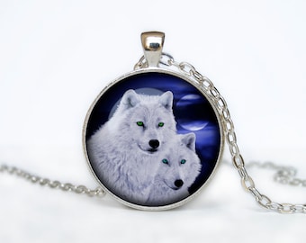 WOLF Pendant wolf necklace wolf couple wolf jewelry Loyalty necklace Loyalty pendant wolves jewelry