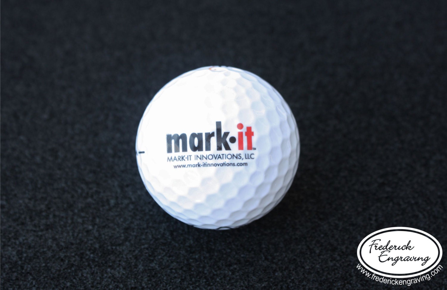 Golf balls with logos printed
