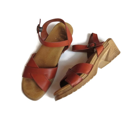 Hippie Wedge Sandals  Platform Sandals  Swedish Clogs  Leather ...