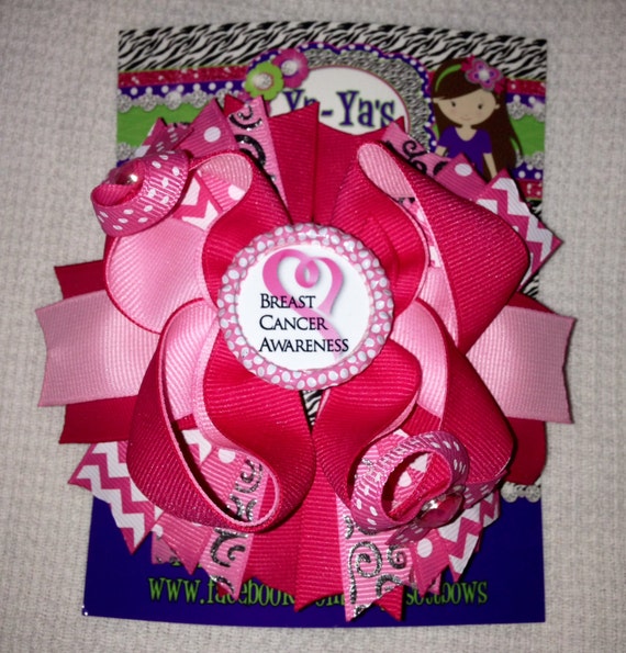 Items Similar To Breast Cancer Awareness Hair Bows On Etsy 7278