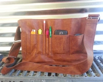 Gadget Pockets for my Leather messenger bag/ satchel