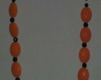 Orange With Black Fun Necklace