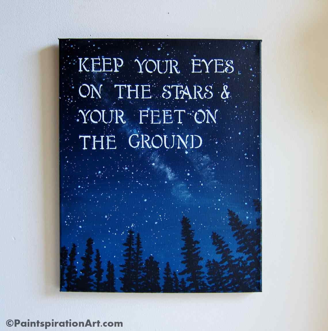Inspirational Quotes Canvas Painting Sayings Keep Your Eyes