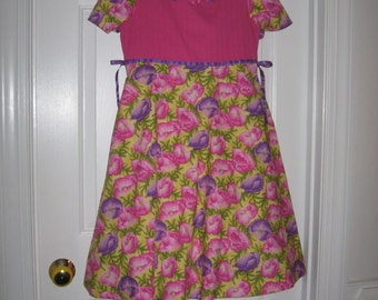 AGAVE GIRL'S MIRACLE WEAVE COTTON DRESS - POPPY RED