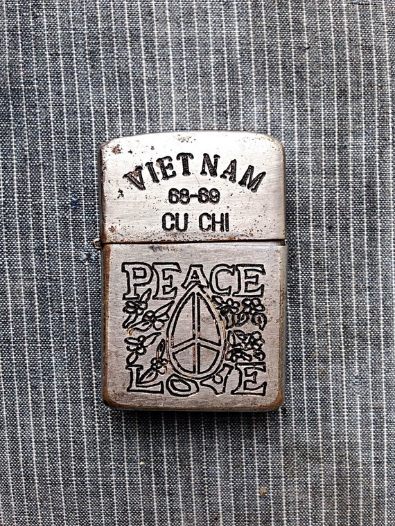 Vintage Genuine Vietnam War Era Engraved Zippo by MorningstarVTG