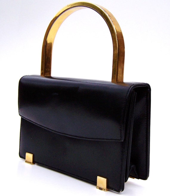 Black Patent Leather Evening Bag by Koret by HechoDeCorazon