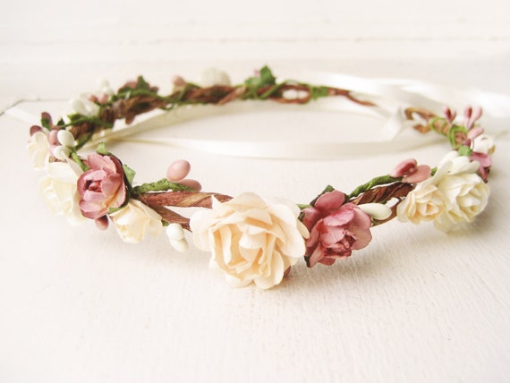 flower crown floral headband floral crown flower headpiece