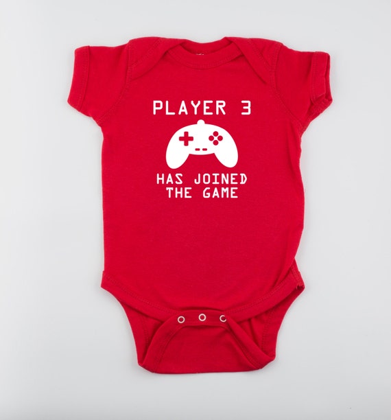 Player 3 Has Joined the Game Bodysuit or Baby T-Shirt Cute Baby Clothes