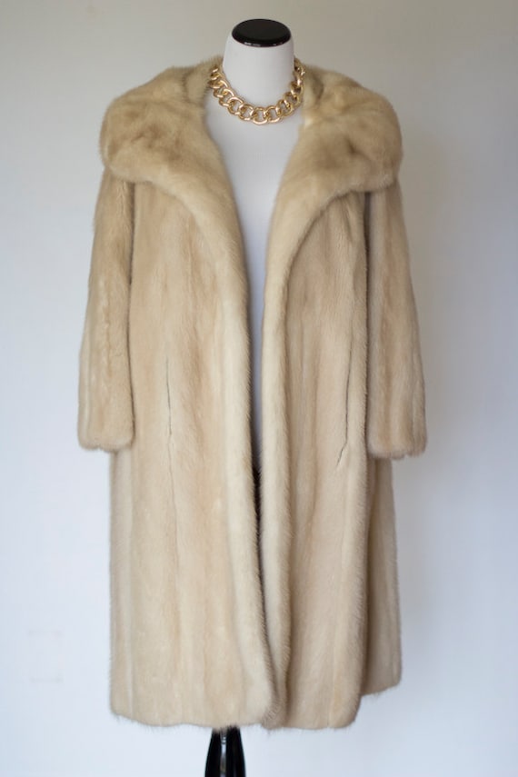 JUNO Mink / Vintage 1940s Fur Jacket / Women's Blonde Mink