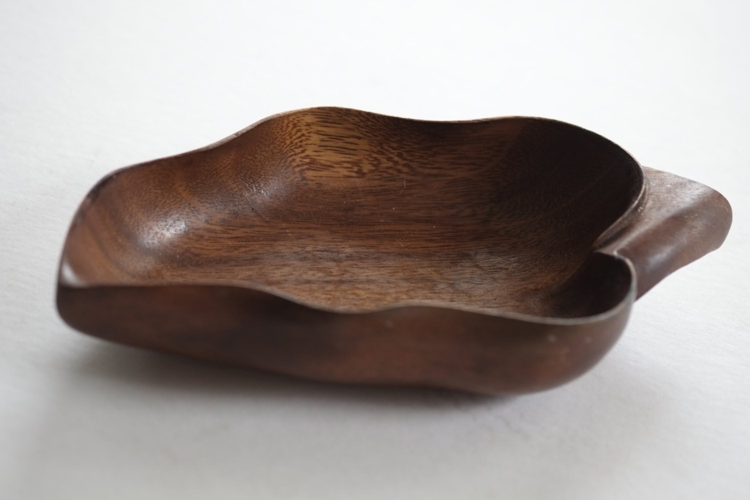 Mid Century Wood Dish / Wooden Serving Dish