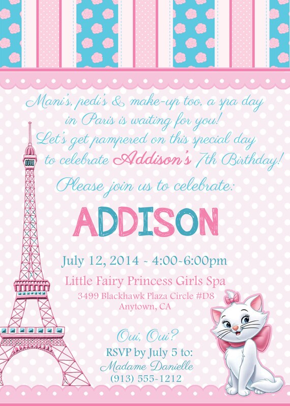 aristochats dans paris spa anniversaire