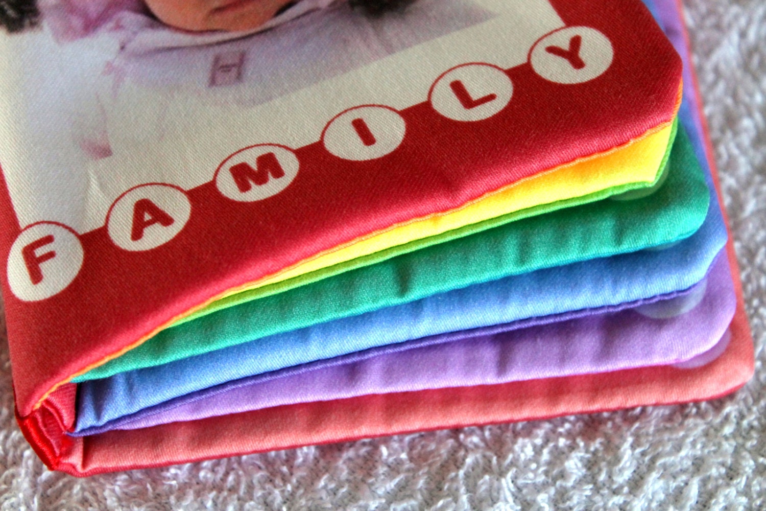any four rainbow cotton cloth baby books with by www