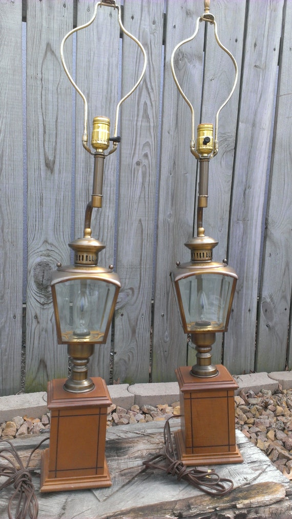 SALE Unique Vintage Street Lantern Lamp with Flickering Flame