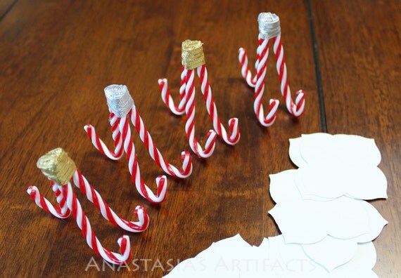 Christmas Place Card Holder Candy Cane Place Card Holder