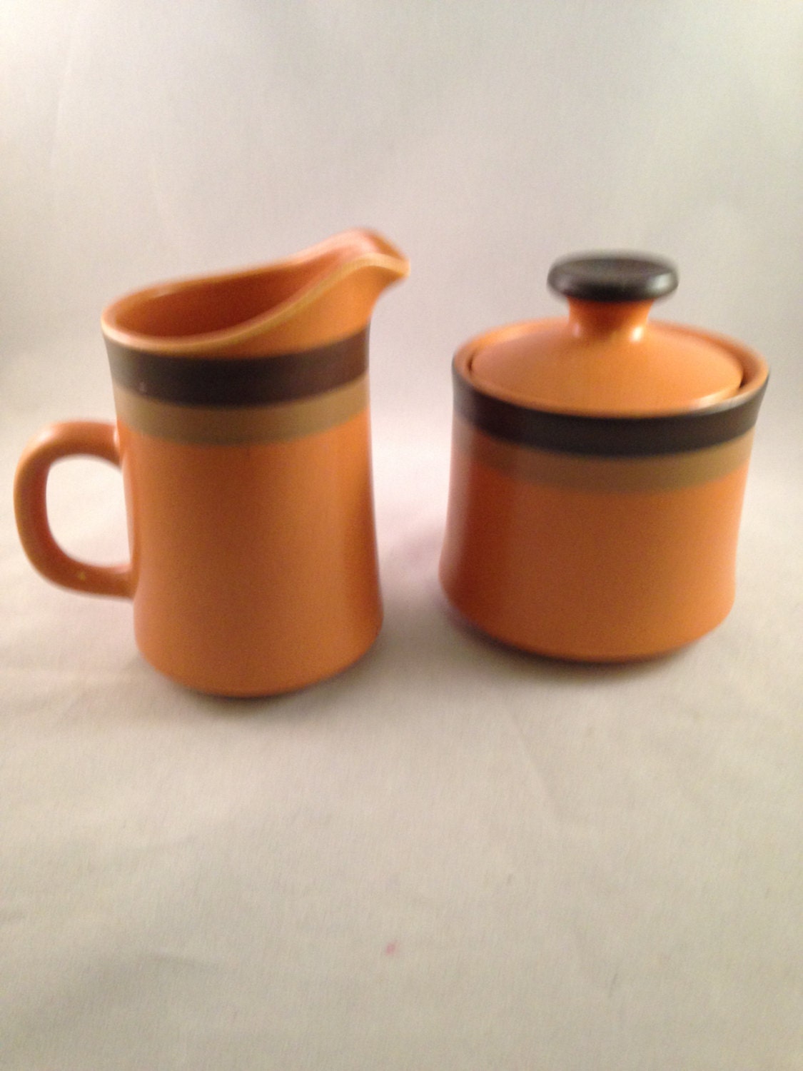 Vintage Arrow Stoneware Creamer and Sugar Set Haute Juice