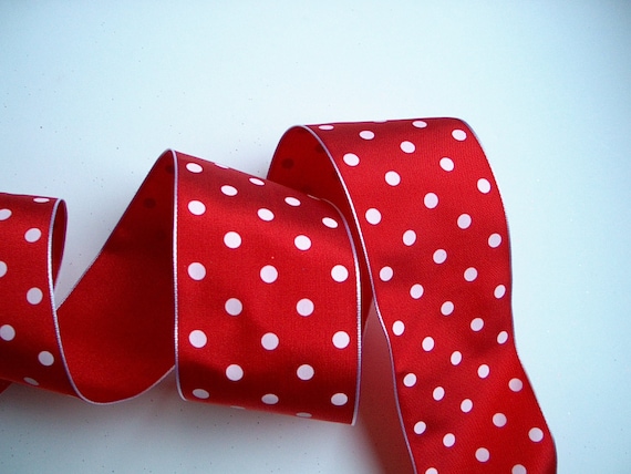wired red polka dot ribbon ribbons by thisnthatcraftsupply wired red polka dot ribbon ribbons by thisnthatcraftsupply
