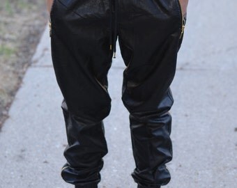 black and gold mens joggers