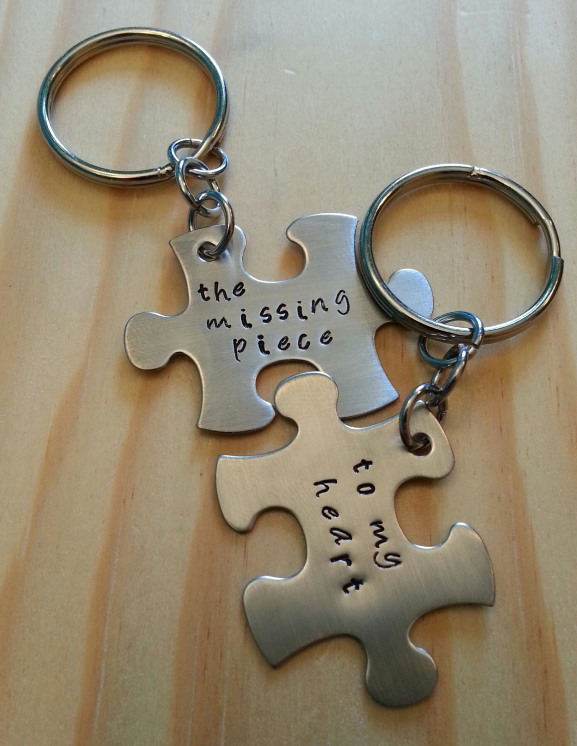 Hand Stamped Keychain Personalized Keychain The Missing 2835