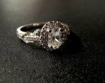 Vintage Designer Inspired Engagement Ring, Made to Order, #B0099