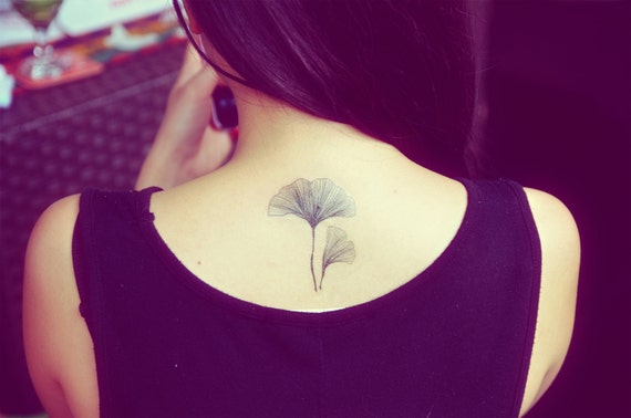 Gingko Leaves Temporary Tatoo Set of 2