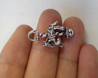 10 carosel horse tibetan silver charm pendant antique silver wholesale 3D uk