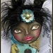 Fabric Collage, PreTTy, CreePy, &amp; Odd African American Bunny cloth doll pillow Softie ... - il_75x75.619461202_2rz4
