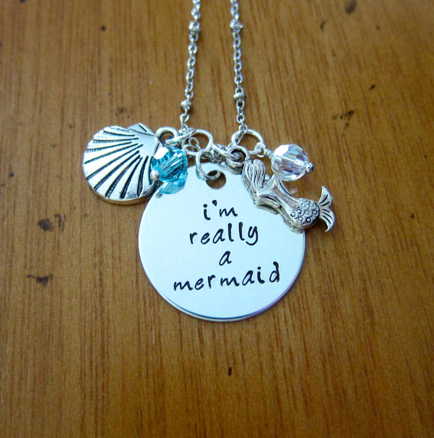 Little Mermaid Inspired Necklace. I'm Really A Mermaid.