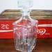 Ribbed Glass Liquor Decanter from the 1970's- Bar Accessories- Vintage Bar Decor