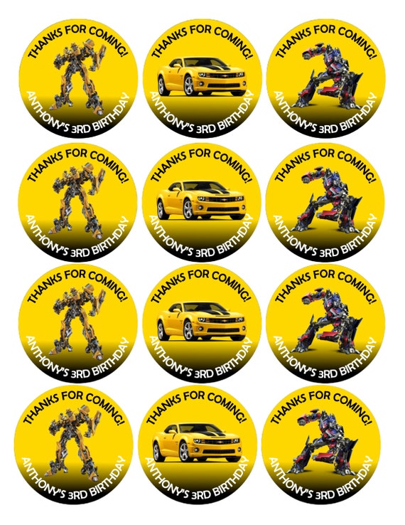 Transformers 2.5 Cupcake Topper Robot Printable