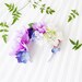 blue purple flower crown // spring racing fascinator, floral headpiece, festival headband, statement, lavender, lana del rey - 'Nelvina'