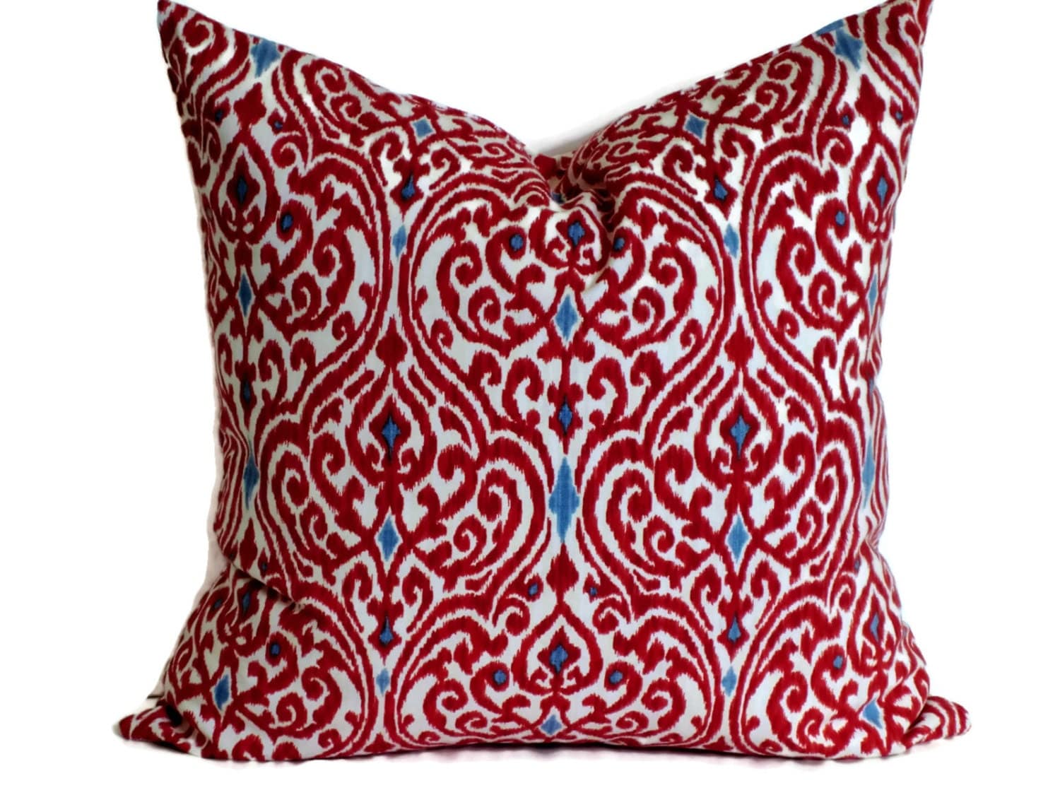 Waverly Ikat Pillow Cover Decorative Pillow by MissEvaDivaDesigns