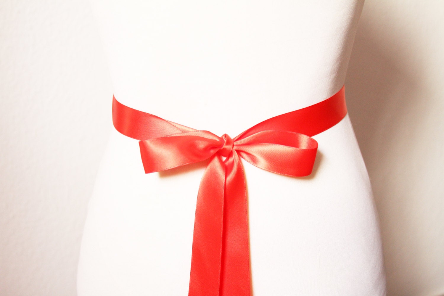 Skinny Sash Ribbon Belt Wedding Dress Sashes Belts by NAFEstudio