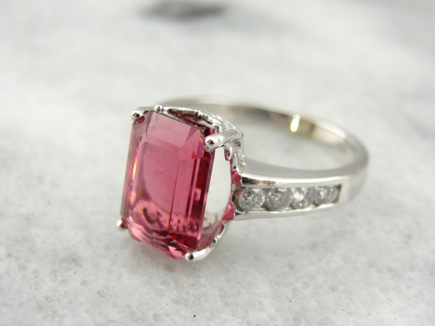 Pretty In Pink Stunning Pink Tourmaline Cocktail Ring